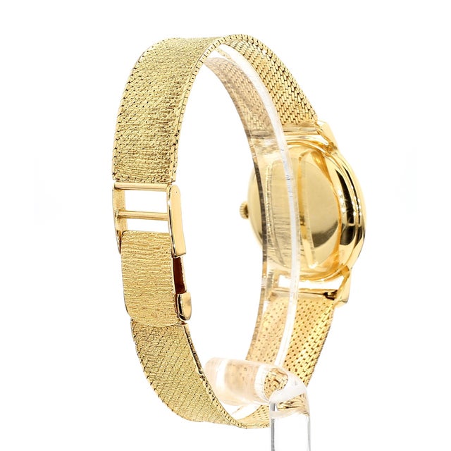 Patek Philippe Geneve Vintage 2506 Manual 18k Gold Mesh Bracelet Watch For Sale - Image 11 of 12