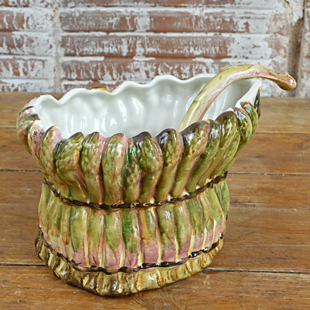 Italian Majolica Asparagus Tureen Chairish