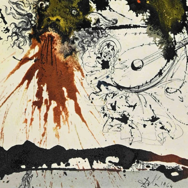 Proelium magnum in caelo is a Color lithograph on heavy rag paper realized in 1964. It is part of Biblia Sacra vulgatæ...