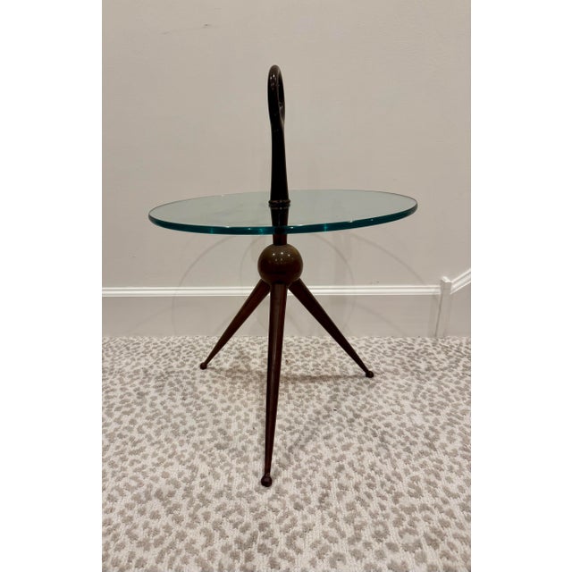 Wood Iconic and Rare Cesare Lacca Ring-Handled Drink/Side/Coffee Table, Italy 1950s For Sale - Image 7 of 8