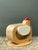 Yellow Vintage Sculptural Wood Chicken Low Stool For Sale - Image 8 of 13