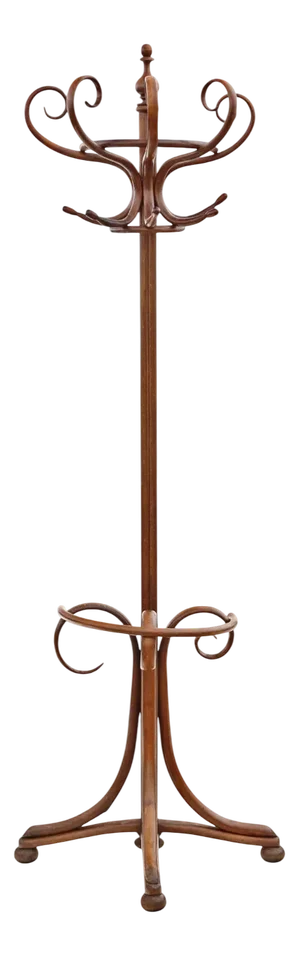 Large Antique Bentwood Coat and Hat Stand, 1890s