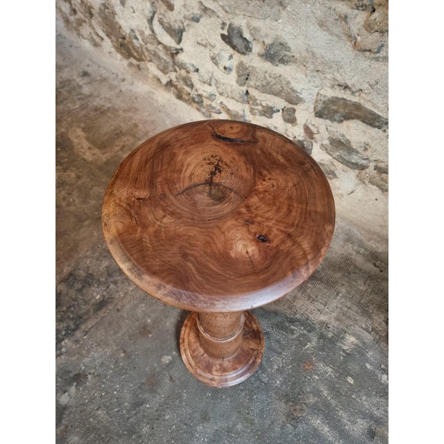 Antique French Elmwood Pedestal, 1900 For Sale - Image 9 of 13