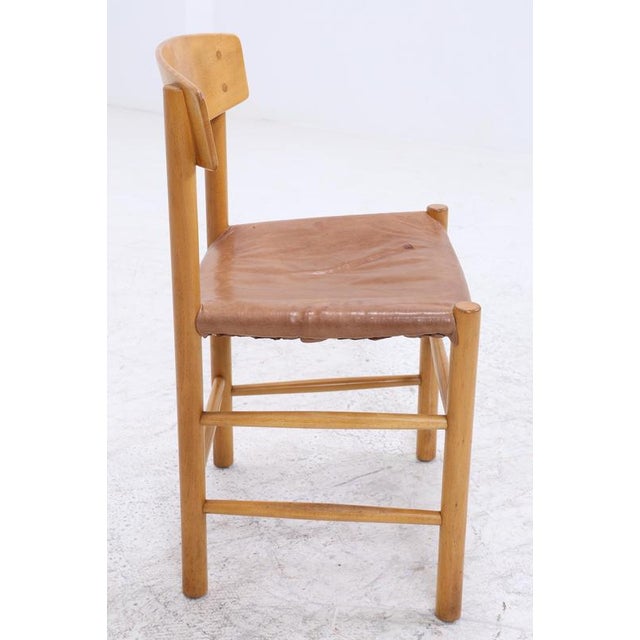 Mid-Century Wooden and Leather Dining Chair, 1960s-1970s For Sale - Image 13 of 16