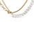 Haus of Brilliance 18K Yellow Gold Vermeil Cultured Pearl Strand Necklace with Rolo and Paperclip Chain For Sale - Image 4 of 5