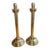 Vintage Tall Brass Column Candlesticks, Pair Adjustable For Sale