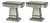 Mid-Century Modern Style, Painted Wood, Distressed Glass, Mirrored Nightstands For Sale