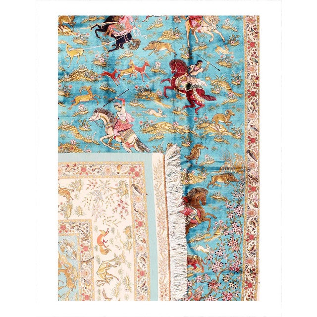 Traditional Pasargad DC Exquisite Design Paris Palace Fine Power Loom v. Silk Rug For Sale - Image 3 of 3