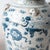 Pair of Chinese Blue and White Glazed Jars With Foo Dog Lid Finials For Sale In Savannah - Image 6 of 14