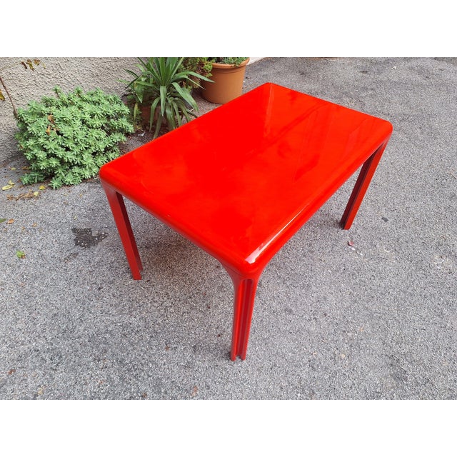 Vintage Stadio120 Table in Red Plastic by Vico Magistretti for Artemide, 1980s For Sale - Image 6 of 15