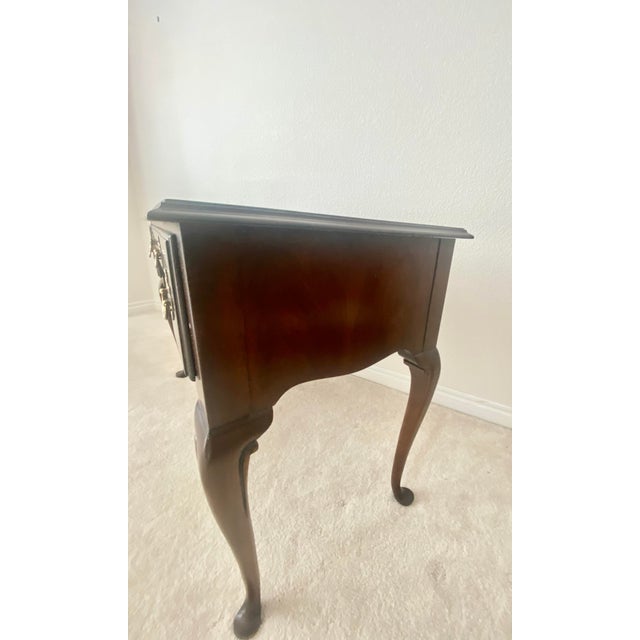 Vintage Drexel Cherry Collection Vanity Dressing Table With Mirror Excellent Condition For Sale In Denver - Image 6 of 11