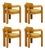 Double Arch Dining Chairs in Mustard Cotton Velvet from Insidherland, Set of 4 For Sale
