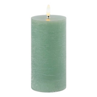 FIA Wick Green Pillar Candle (Set of 2) For Sale
