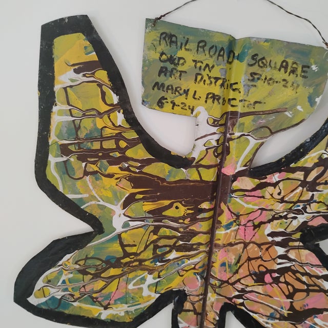 Original Mary L. Proctor Sheet Metal Cutout "Grace Butterfly" For Sale - Image 11 of 17