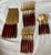 Mid 20th Century Brass & Rosewood Flatware Set for 6 Knives Forks Spoons 24 PCS Silverware For Sale - Image 12 of 12