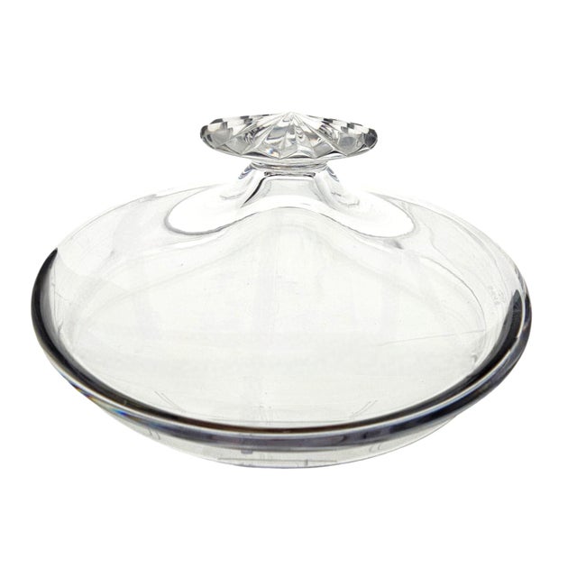 Atlantis Chartres Lead Crystal Covered Vanity Jar With Original Lid, 6.5" For Sale - Image 9 of 12