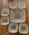 Transparent Indiana Glass Diamond Point Salad Bowl Set - Set of 7 For Sale - Image 8 of 12