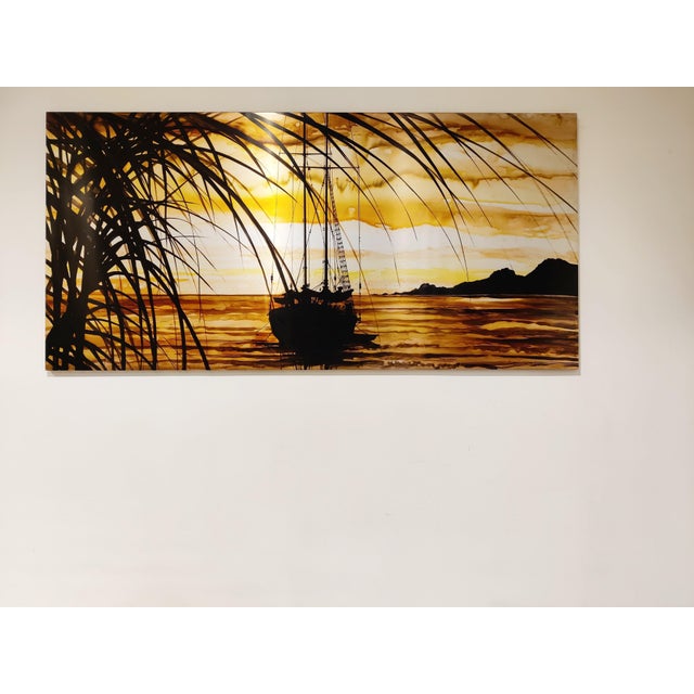 1970s Etched Metal Depotter Wall Sculpture, 1970s For Sale - Image 5 of 9