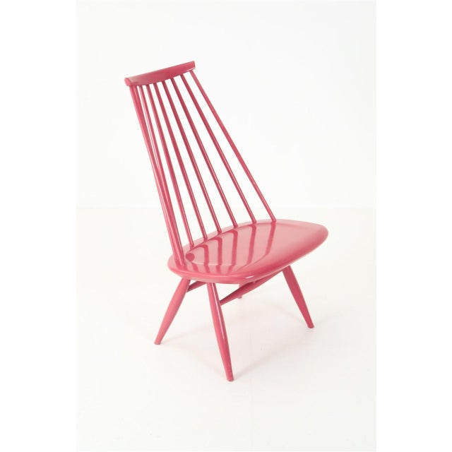 1970s Pink-Colored Mademoiselle Armchair by Ilmari Tapiovaara for Asko, 1950s For Sale - Image 5 of 18