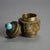 Metal Antique Chinese Bronze and Enameled Scent Jars C1920 - Set of 6 For Sale - Image 7 of 12