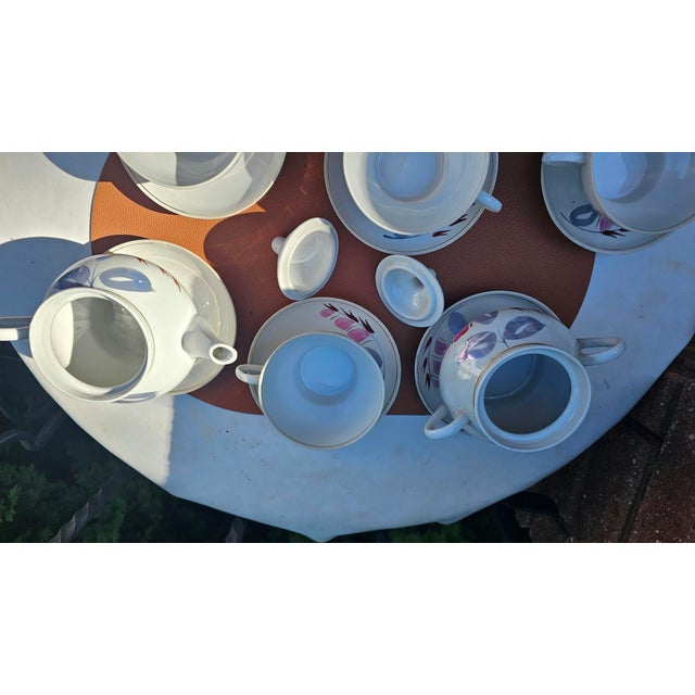 Ceramic Vintage Porcelain Coffee Set from Riga Porcelain Factory, 1960s, Set of 10 For Sale - Image 7 of 9