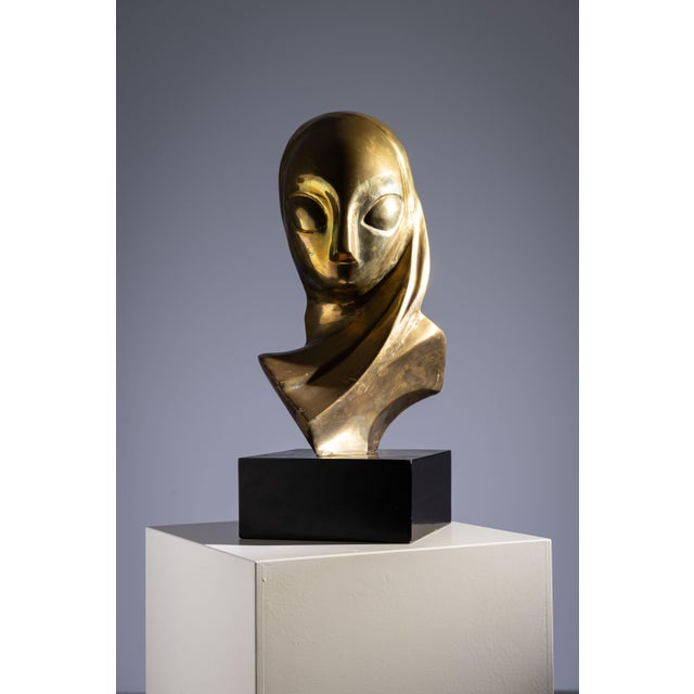 After Brancusi, Modernist Bust, 1970s, Brass For Sale - Image 4 of 18