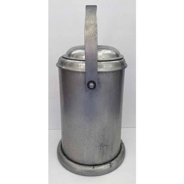 Mid 20th Century Aluminum Dairy Urn With Ceramic Lining and Bakelite Lid For Sale - Image 4 of 9