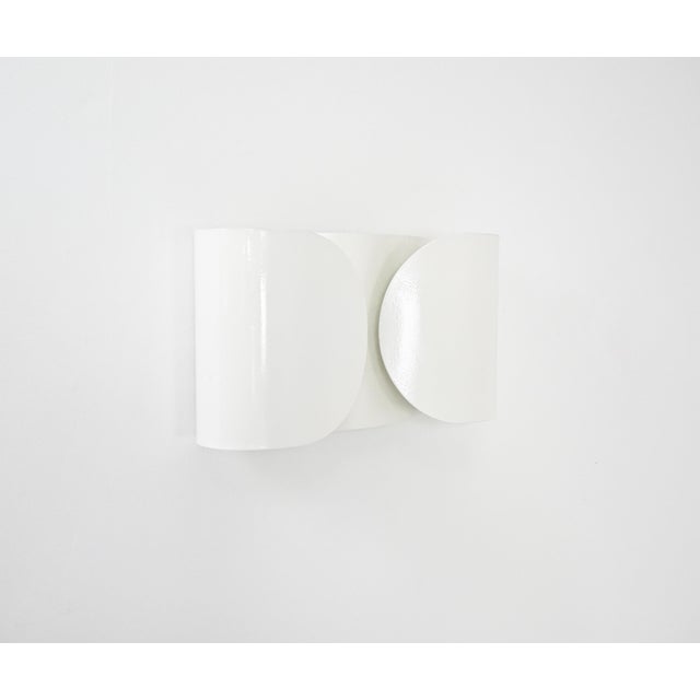 Mid-Century Modern White Foglio Wall Lamp by Tobia and Afra Scarpa for Flos, 1960s For Sale - Image 3 of 11