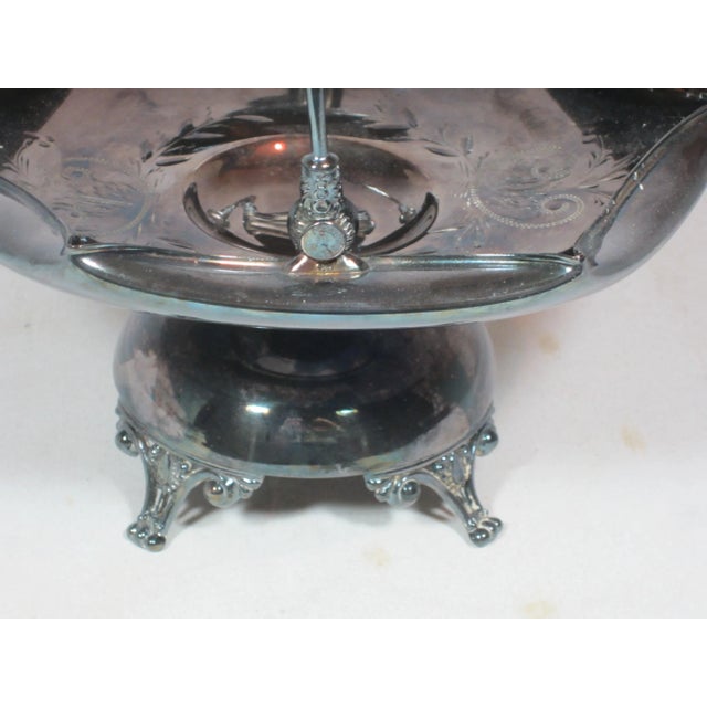 Silver Plate Pastery Serving Piece With Handle For Sale - Image 4 of 7
