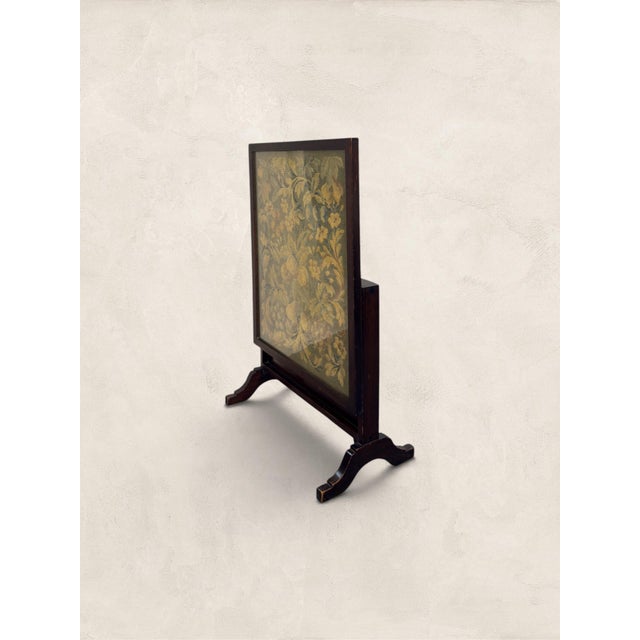 Antique English Oak Metamorphic Tapestry Fireguard and Occasional Table For Sale - Image 4 of 9