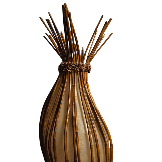 Large Bamboo Floor Lamp For Sale - Image 6 of 8