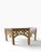 Broyhill Vintage Broyhill Natural Wood Octagonal Lattice Glass Top Regency Coffee Table For Sale - Image 4 of 10