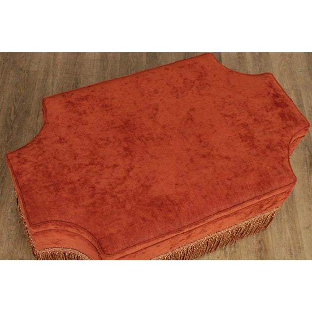 Early 21st Century Massoud Furniture Custom Upholstered Ottoman For Sale - Image 9 of 13