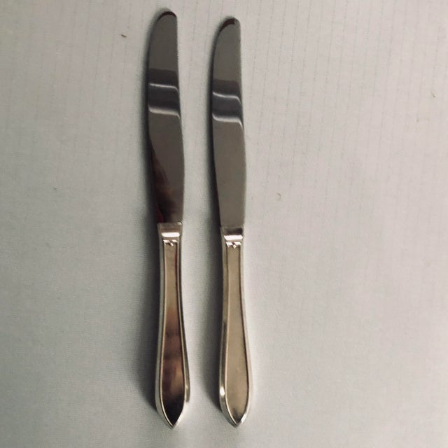 Vintage Silver Plate Knives S/2 For Sale - Image 4 of 4