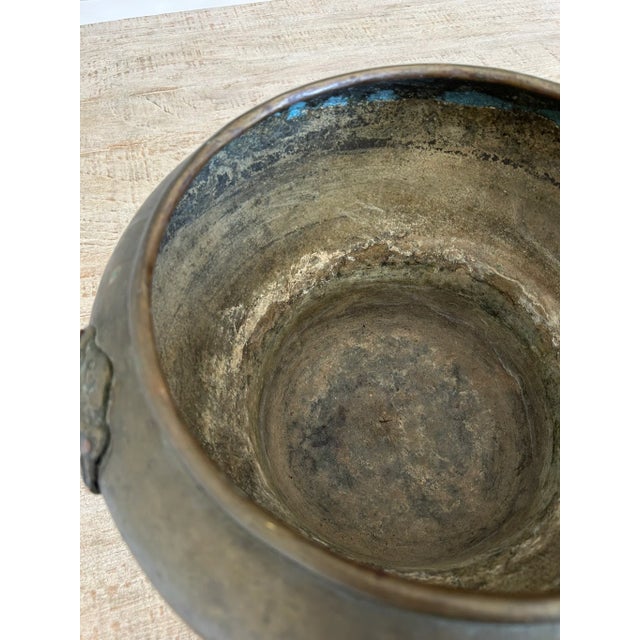 Early 20th Century Antique Russian Footed Brass Planter For Sale - Image 5 of 5