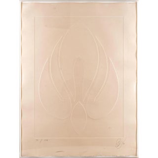 1972 "White Portfolio" Abstract Intaglio by Jack Youngerman, Framed For Sale