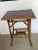 19Th. C. Tortoiseshell Bamboo Table With Red Tooled Leather Top For Sale In West Palm - Image 6 of 11