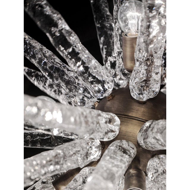 Fabio Ltd 21st Century Icicle Murano Sputnik Chandelier by Fabio LTD For Sale - Image 4 of 4