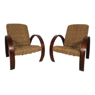 Mid-Century Modern Rope Lounge Chairs in the Style of Bas Van Pelt For Sale