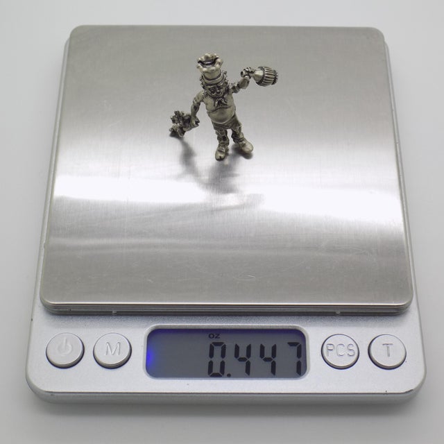 Vintage Italian Handmade Genuine Silver Italian Chef with Chicken Figurine, 1980s For Sale - Image 10 of 12