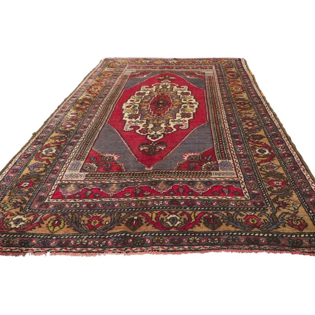 Tribal Vintage Turkish Oushak Rug - 04'07 X 08'07 For Sale - Image 3 of 10