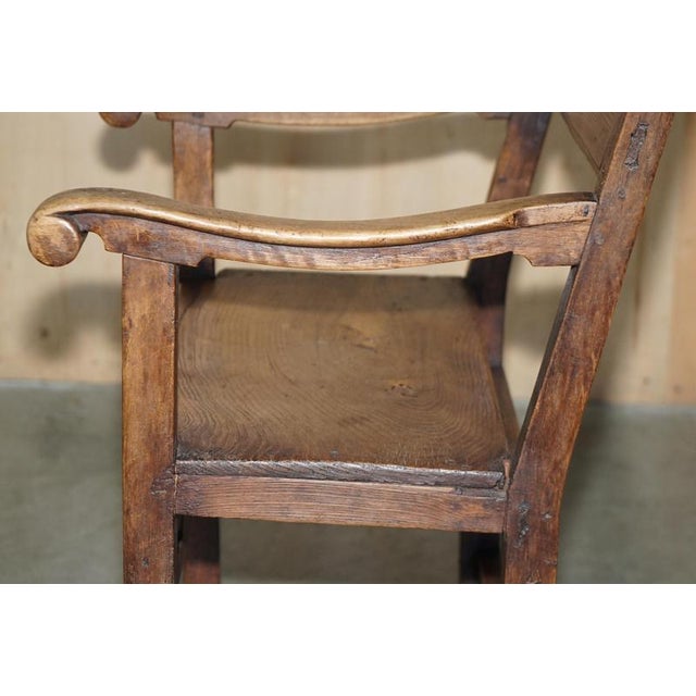 Antique Provincial Hand-Carved Elm and Fruitwood Chair, 1780-1820 For Sale - Image 16 of 18