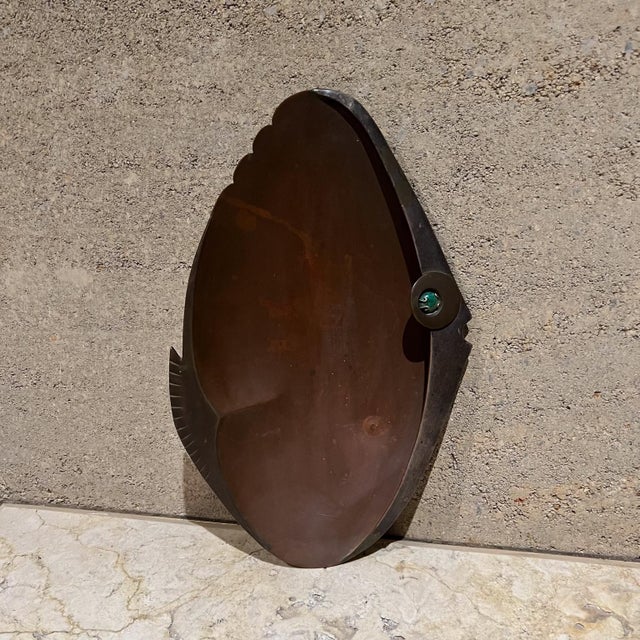 Bronze 1950s Los Castillo Decorative Bronze Fish Shaped Bowl Taxco Mexico For Sale - Image 8 of 12