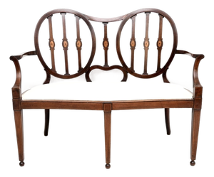 Antique Inlaid Edwardian Settee, 1900