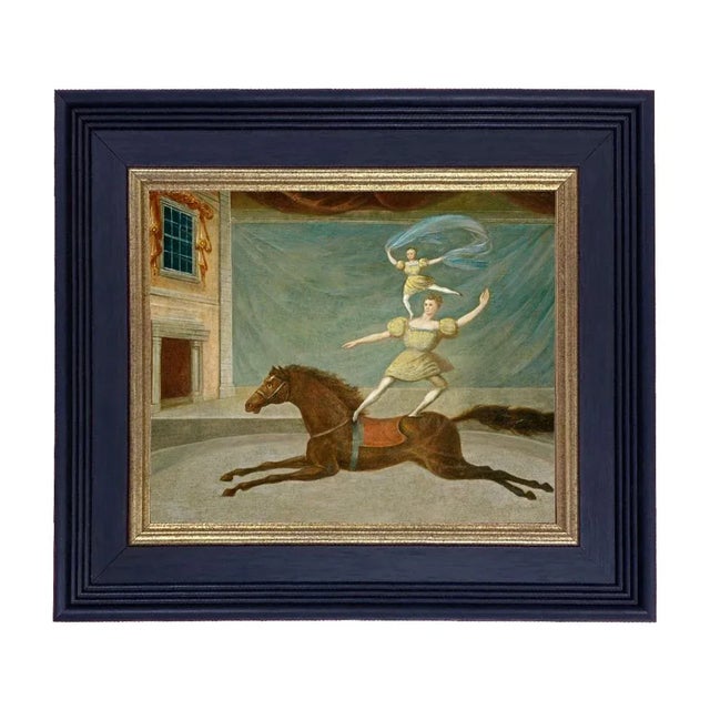 "The Mounted Acrobats" Contemporary Reproduction Print on Canvas, Framed, 8 x 10 For Sale - Image 4 of 4