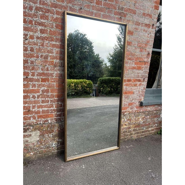 Gold Large Antique 19th Century French Original Gilt Bistro Mirror For Sale - Image 8 of 8