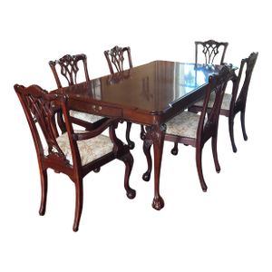 1990s Link-Taylor Lexington Mahogany Dining Table - Set of 9