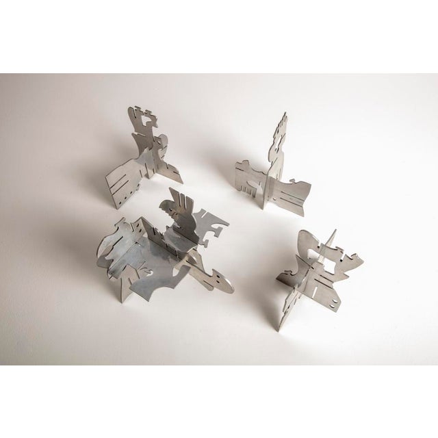 Laura Toll Alias Louratoll, Modular Sculpture, 1970s, Aluminum, Set of 10 For Sale - Image 3 of 6