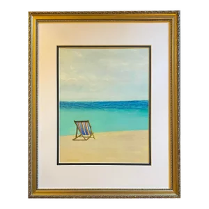 Sea, Contemporary Original Oil Painting by Satori Gregorakis, Framed