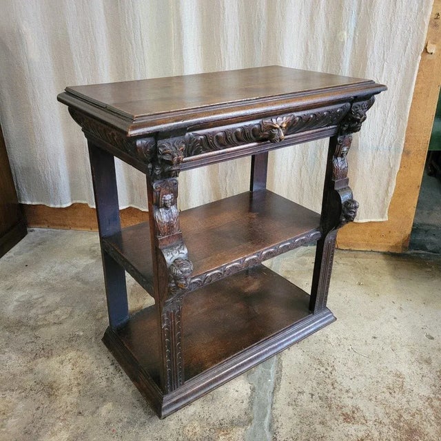 Lion Carved 3 Tier Server England, Circa 1860 For Sale - Image 13 of 13